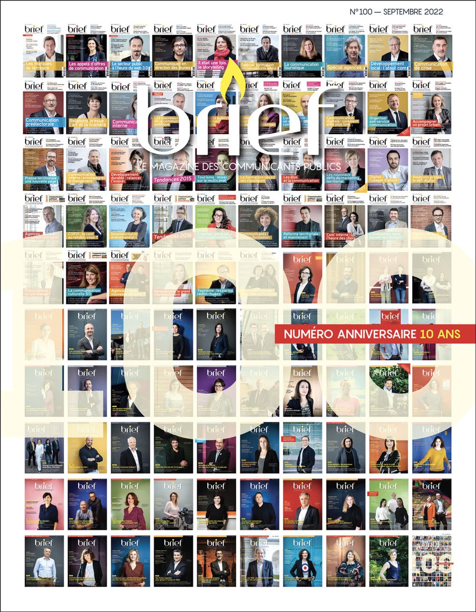 magazinebrief's tweet photo. [ANNIVERSAIRE] La #compublique depuis dix ans ? Un souvenir sur les dix ans ? La #compublique dans dix ans ? Une campagne ? @magazinebrief dans dix ans ? Bref, c'est le N°100 de votre magazine préféré. Avec 100 pros pour vous aider à y voir plus clair. 
=> https://t.co/sKyRDRxwmx https://t.co/ELqyzOXKYt