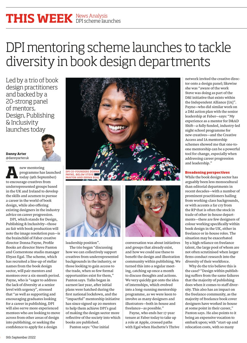 micaelaalcaino's tweet photo. So excited to see what @SaysDonna @StevePanton and @EbyanEgal are putting together! And what a team they have brought together! Super pumped to be apart of this! And as well as another fantastic article by the one and only @dannyarteruk 🙌🙌🤩🤩 @thebookseller https://t.co/NRRbqLklQR