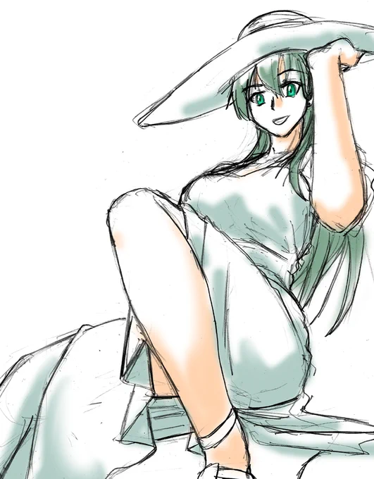 #あなたのTLに重巡を ということでですね、重巡つまり八吋(インチ)砲搭載艦モチーフのキャラに八尺様要素を加えた #八吋様 を提唱したいのです。 