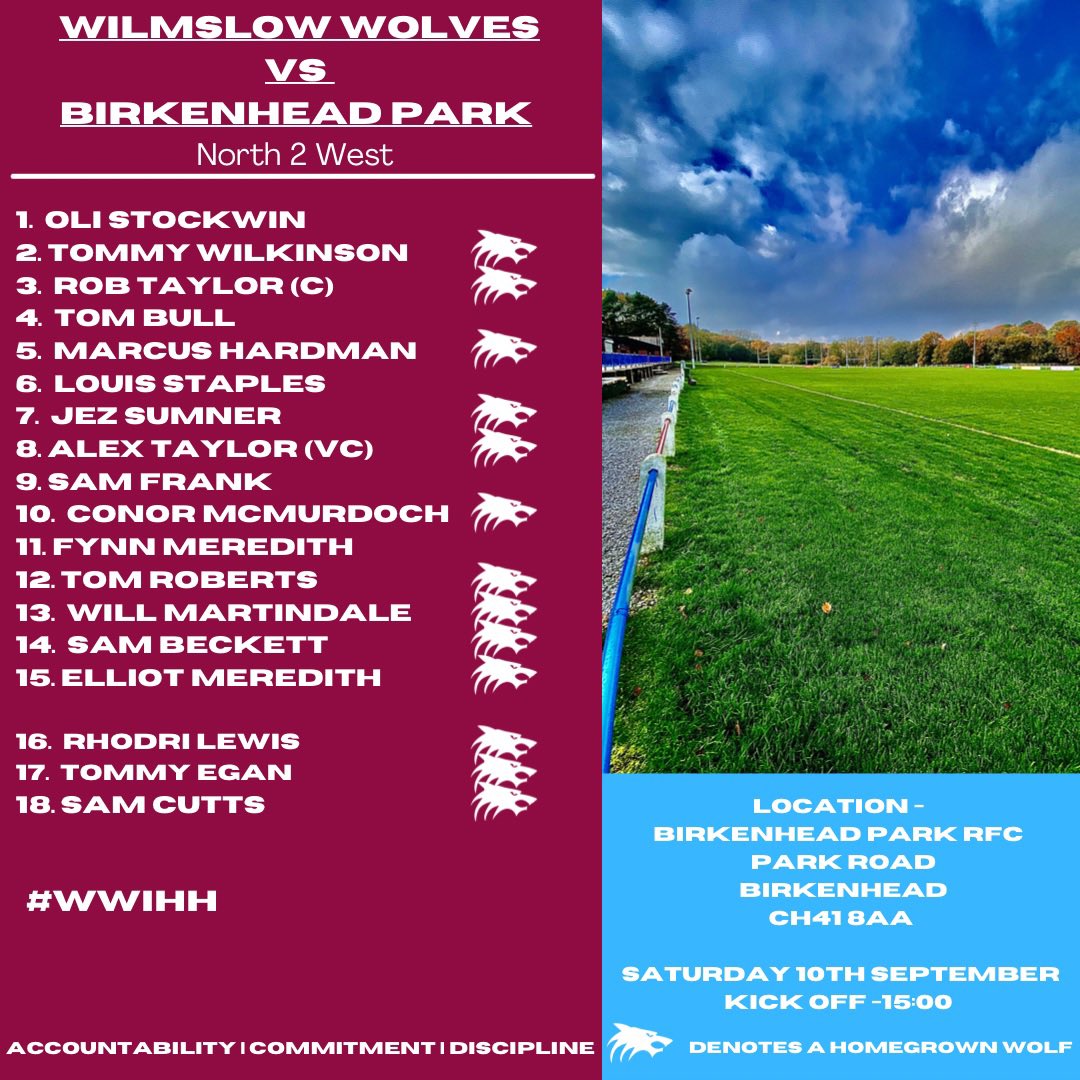 First away game of the season 

🆚 <a href="/park_xv/">Birkenhead Park 1st XV 1871</a> 

🏟 Park Rd, Birkenhead, CH41 8AA

⏰ 3pm 

🐺🐺🐺