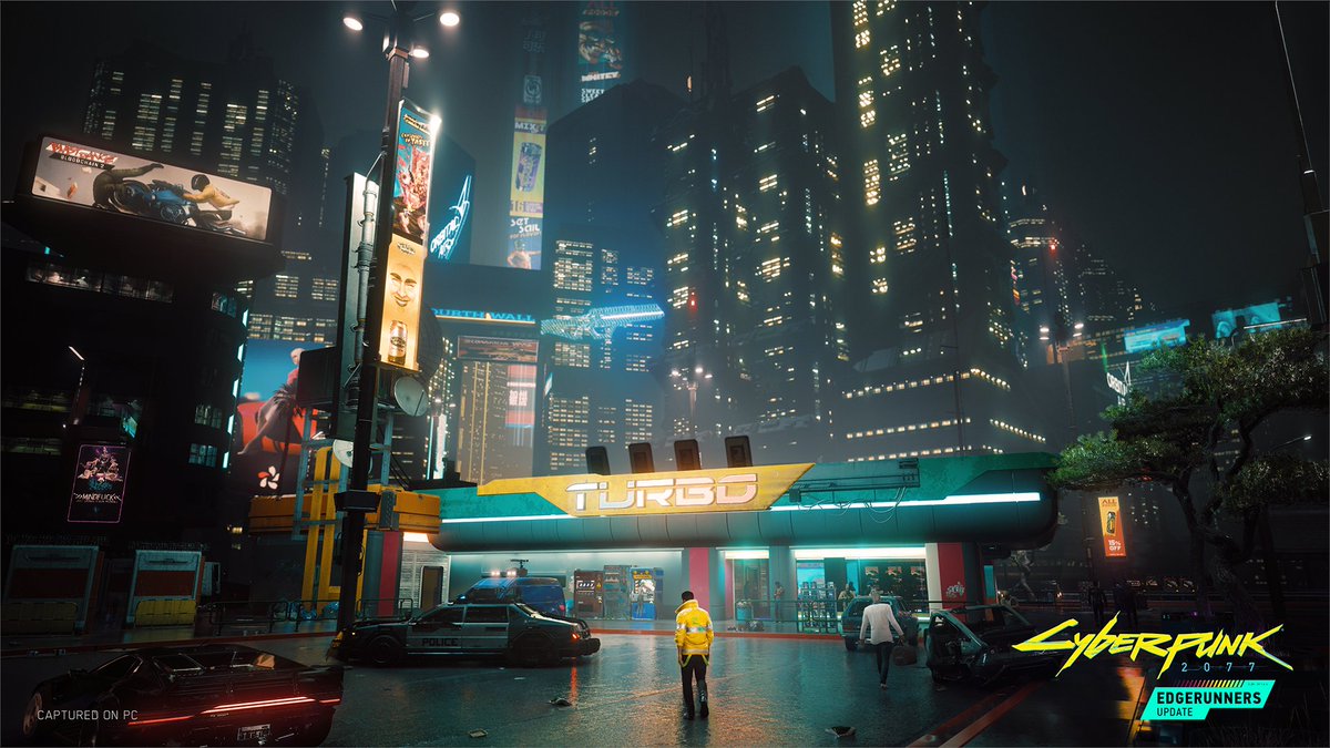 Night City at night 🌇 The Edgerunners Update for Cyberpunk 2077 is now available!