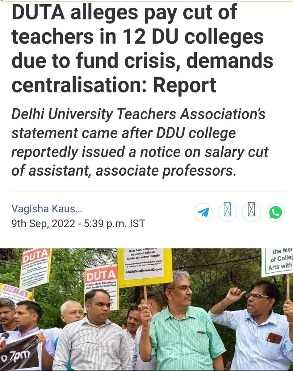 MongeringM's tweet photo. Salary Cut, delays.... ❓
DDU is under Delhi Government  believe... ❓❓❓
Who from @AamAadmiParty is going to do a PC on this ❓❓❓
@msisodia 
@SanjayAzadSln Or
@ArvindKejriwal https://t.co/SNtnRRVCKa