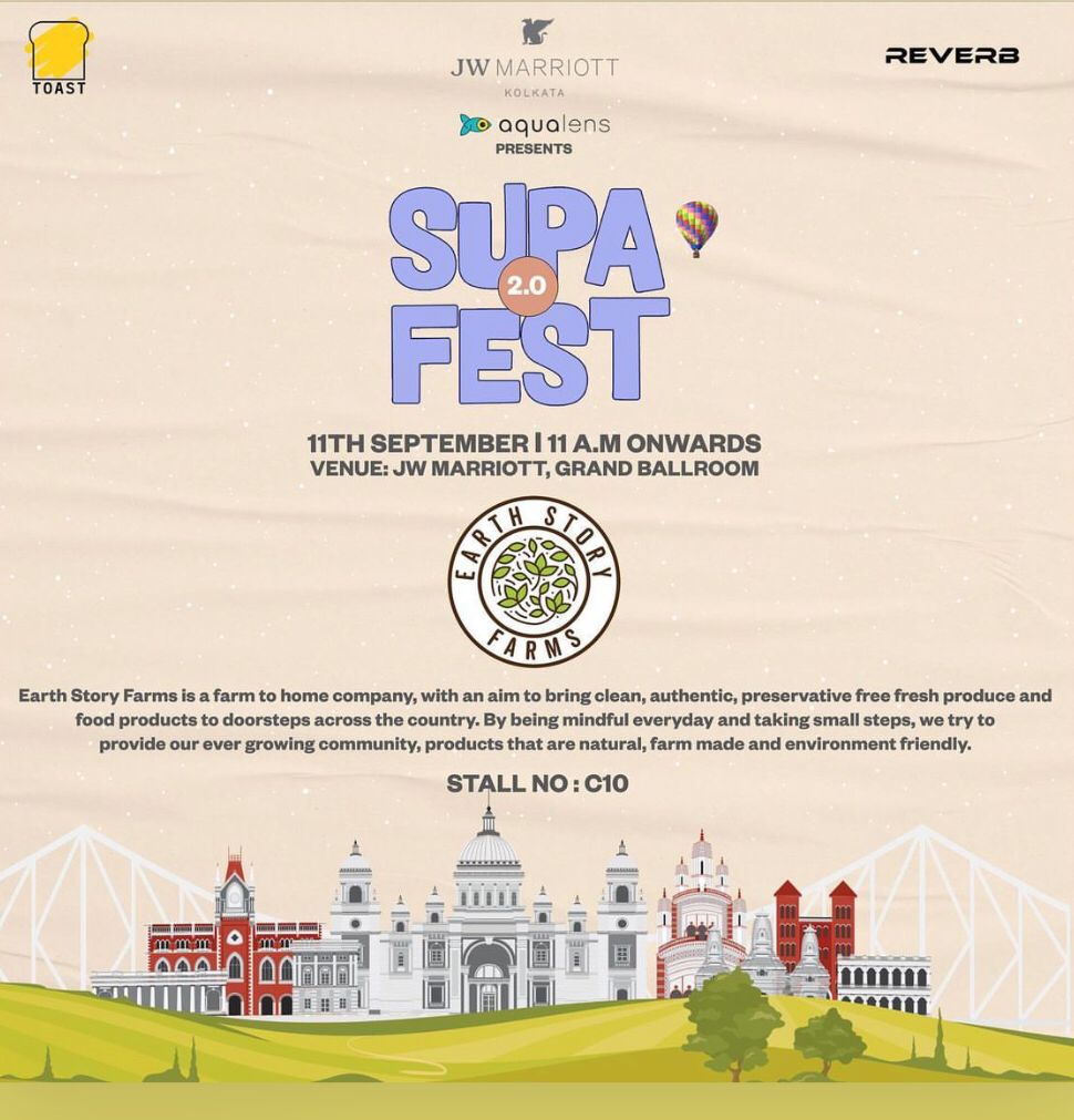 pledgev4l's tweet photo. Earth Story Farms is participating in Supa Fest 2.0 at JW Marriott, Kolkata under the banner of Pledge Vocal for Local
#earthstoryfarms #supafest #supafest2.0 #supafest2022 #jwmarriott #kolkata #pledgevocalforlocal #promote #entreprenuer #startup #reverb #toast #acqalens https://t.co/Ii9Pw4Ml8j
