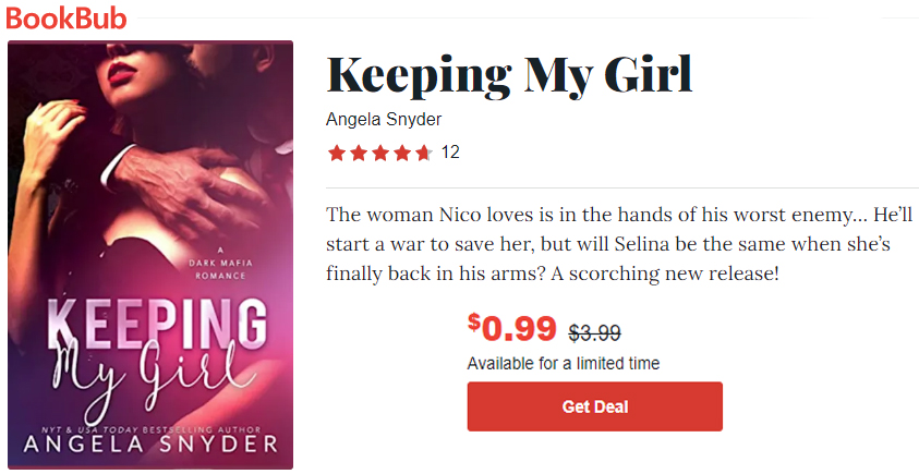 AuthorAngelaS's tweet photo. Keeping My Girl: A Dark Mafia Romance is only 99 cents for a limited time on Amazon!

Amazon US: https://t.co/d731CJNJ21
Amazon UK: https://t.co/AKrO6tIvlt

Or read it for free with Kindle Unlimited!

#BookTwitter #book #darkromance https://t.co/ANde5rN4RN