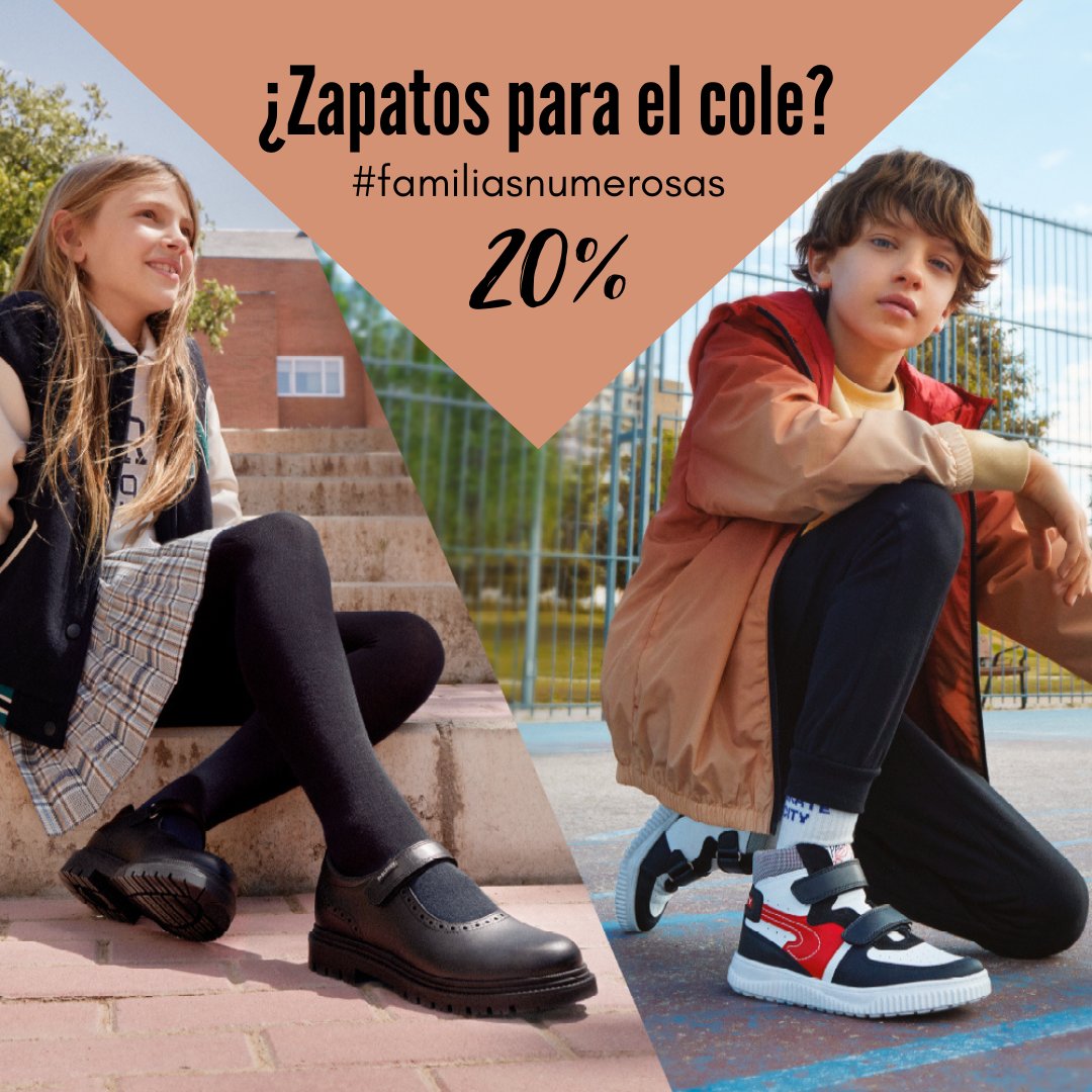 FamNumerosas's tweet photo. Muchas padres y madres estamos estos días terminando de preparar la vuelta al cole, comprando libros, ropa, calzado... ¡Cuántos gastos! Recuerda que si eres #familianumerosa y estás asociado, en @PabloskyShoes tienes un 20% de descuento comprando 3 pares: https://t.co/UL5qbPlNrU https://t.co/HQ3VMPoJS0