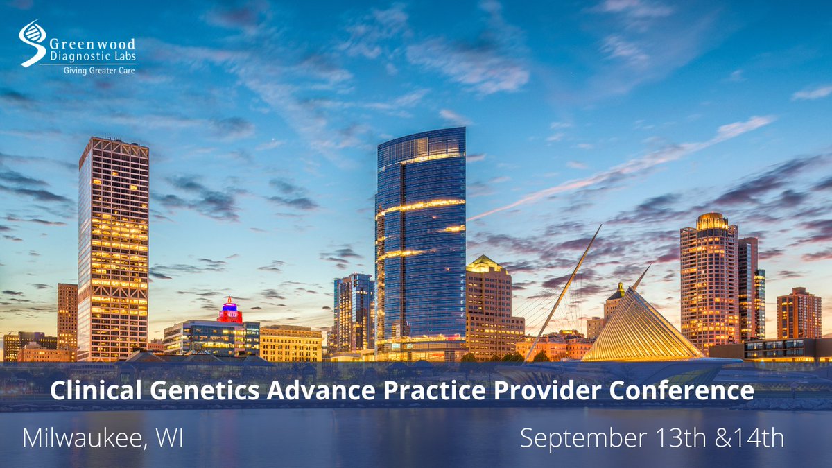 GreenwoodGenCtr's tweet photo. GGC is excited to be a first-time exhibitor at the Clinical Genetics Advance Practice Provider Conference in Milwaukee, WI! We can’t wait to share what Greenwood Diagnostic Labs has to offer! #CGAPP https://t.co/PpfAS1Qb9g