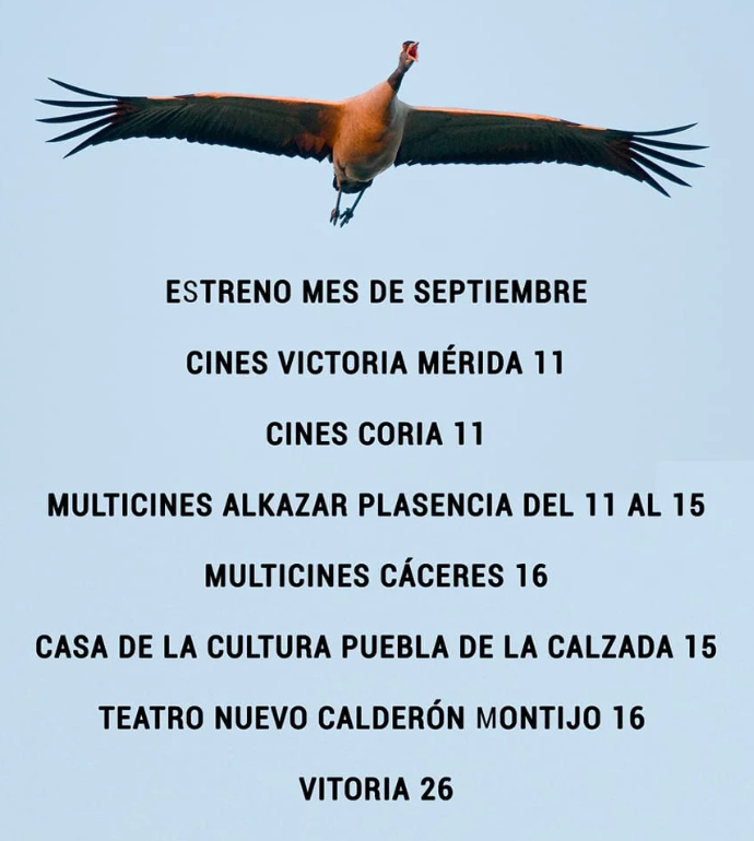 Hoy llega a los cines el documental “Extremadura paraíso natural de Europa”.

Durante varios días, los amantes de nuestra naturaleza podrán disfrutar de esta espectacular producción.

Más información en  tinyurl.com/2halx6ea