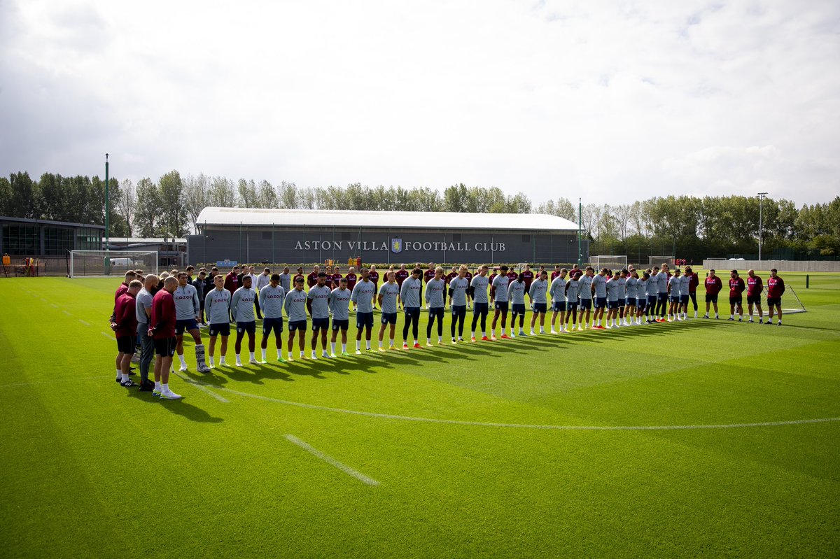 Aston Villa players and staff observed a minute’s silence ahead of training this afternoon in memory of Her Majesty Queen Elizabeth II.