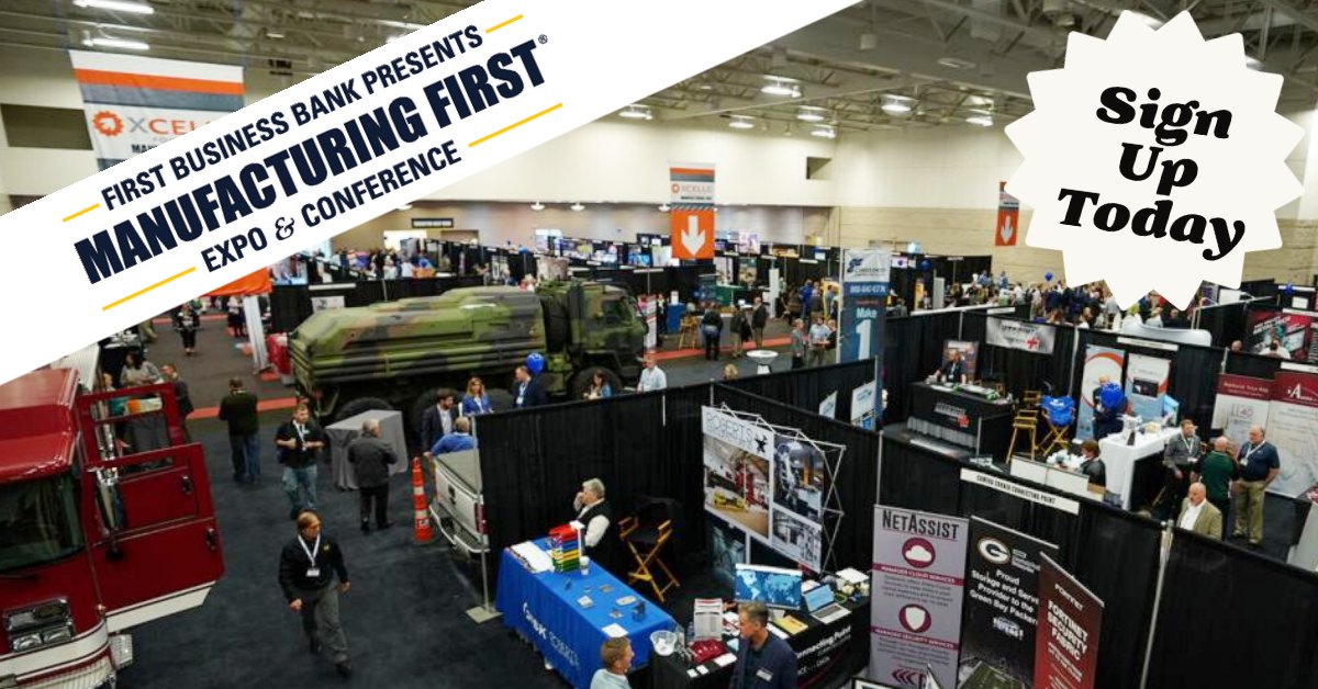NEWmfg's tweet photo. Early Bird registration ends tomorrow!
Sign up today for the state's largest manufacturing event: Manufacturing First. https://t.co/FP8mlIx7Hp
@1stBusinessBank | @insightpubs
#ManufacturingExpo #MfgFirst #NEWmfg https://t.co/8WkB6nWdVR