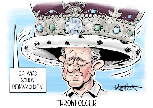 Thronfolger #KingCharlesIII (Cartoon von Mirco Tomicek)