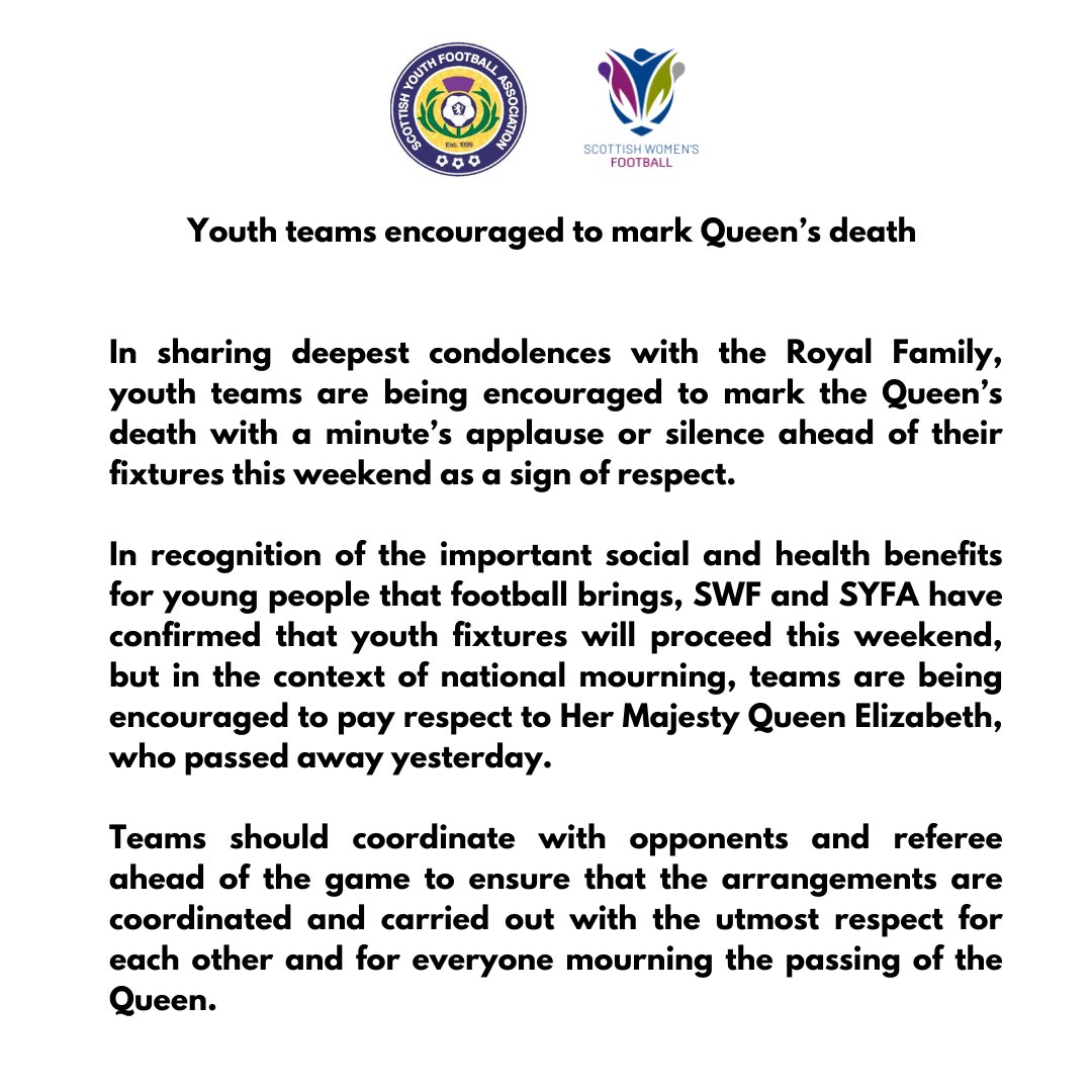 Statement on this weekend’s games: