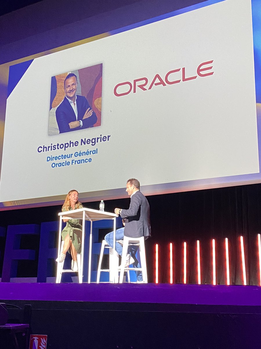 💻  « Le #numérique représente 4% des émissions de gaz à effet de serre, c’est pourquoi nous accompagnons nos clients vers plus d’efficacité et de sobriété » @cnegrier @Oracle_France #meetyourfuture