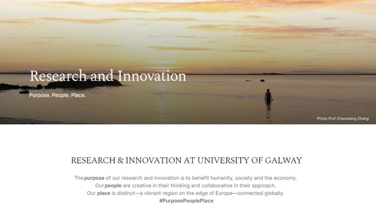 A warm Galway welcome to all postgraduate research students who joined @UniOfGalway this week. You are now part of our amazing research community. We invite you to follow us on Twitter and visit your Research Community Portal. bit.ly/3L8K3nl
#PurposePeoplePlace