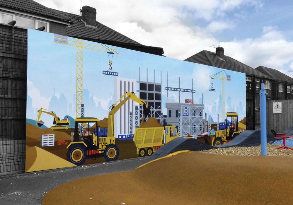 Moorside School Construction Background! Transform your environment! Contact snw on 0161-776 0527 or enquiries@signsnw.co.uk #signsnorthwest #northwestsigns #moorsideschool #hoardingpanels #educationalsigns #exteriorsigns