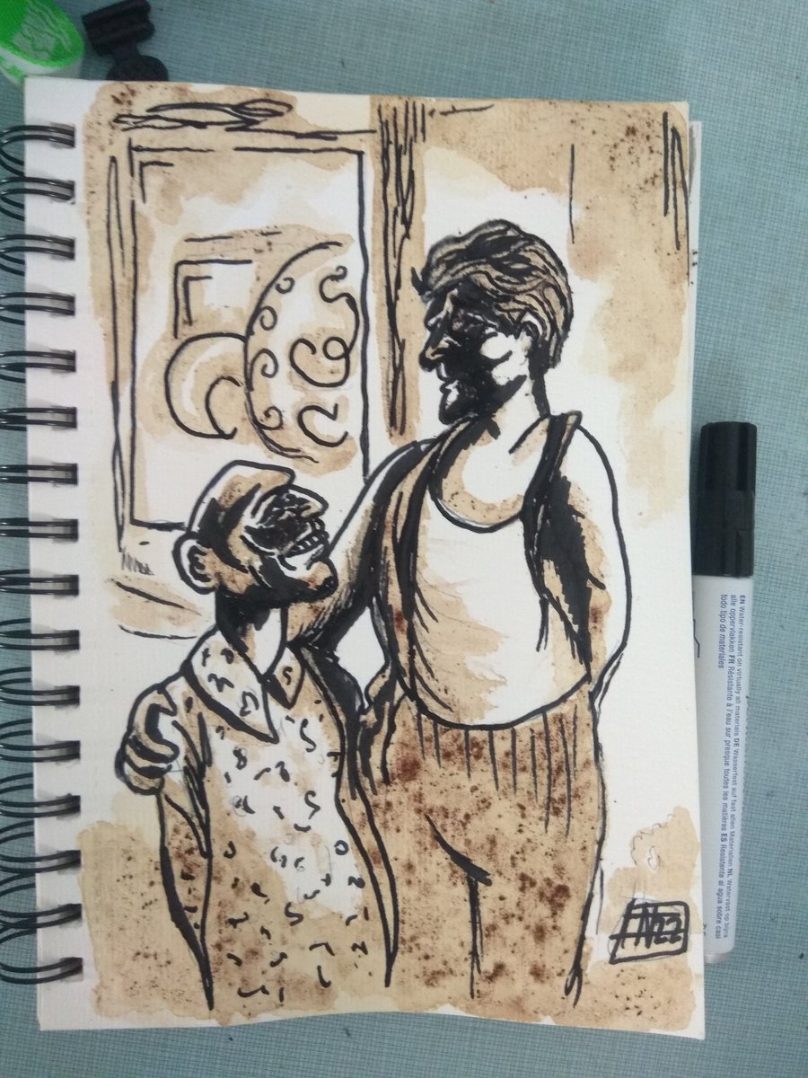ioseba3's tweet photo. #Leróticadelceluloide Nuevo experimento usando café y rotulador, basado en #Freaks #Handmade #sketch #coffeepaint #cinema #cine #blackandwhite #InkDrawing #drawing #illustration #dibujo #ilustración #marrazkia #ilustrazioa #zinea #beldurra #horrorfilm #beldurrezkofilma #terror https://t.co/4VNT0E7sLm