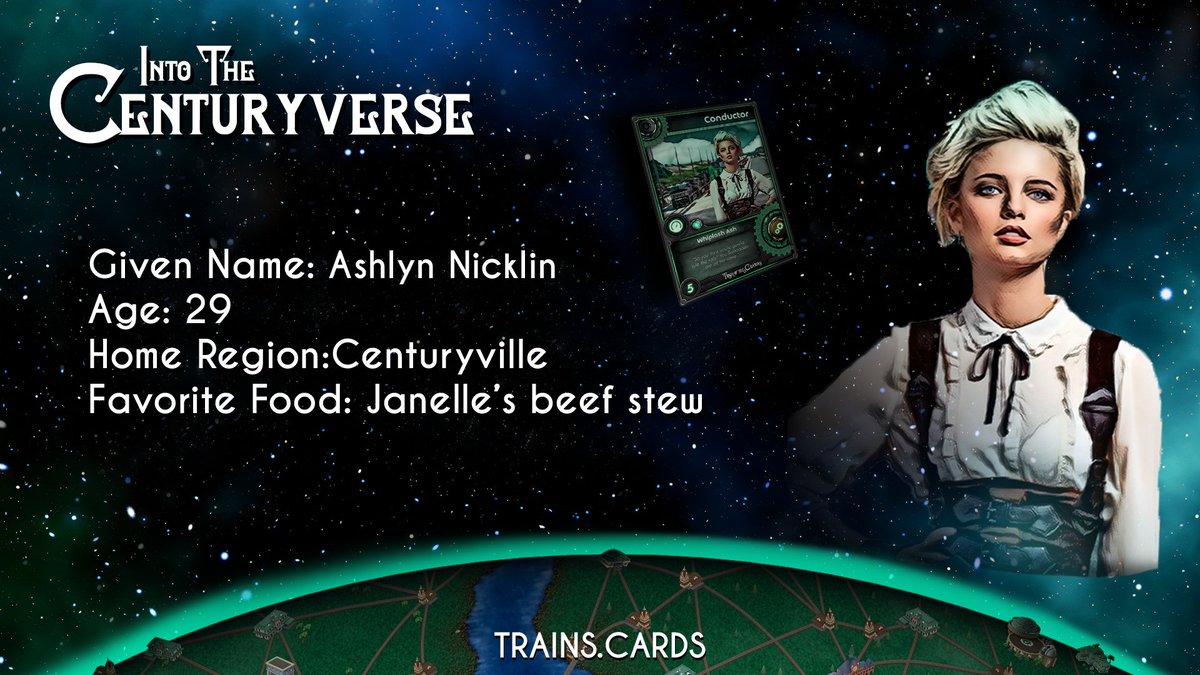 CenturyTrain's tweet photo. Ashlyn Nicklin comes from a long line of Conductors, but is the first woman in her family to drive trains. She's willing to do whatever it takes to get a job done right the first time—even if that means resorting to unorthodox methods.
#centuryverse #waxp #blockchaingaming #NFTs https://t.co/9ySNNSrzyM