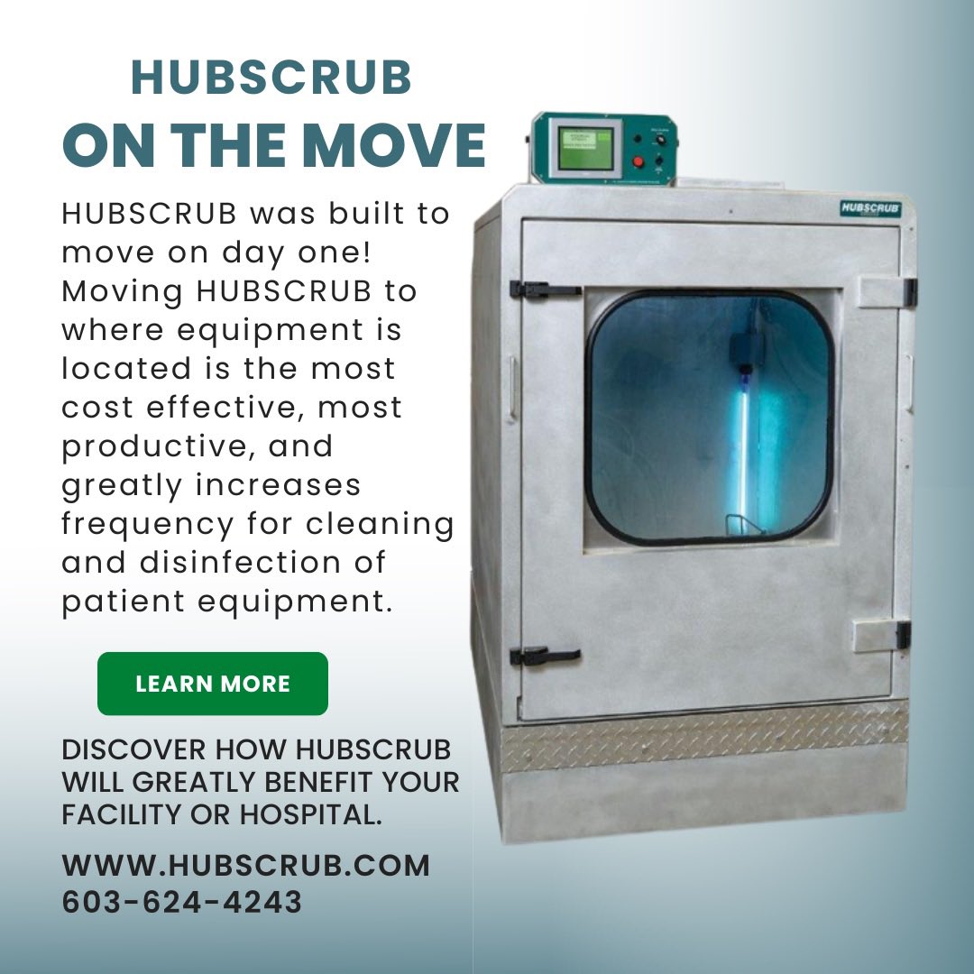 👉 HUBSCRUB was built to move! 
👉 Easily move HUBSCRUB to where patient equipment is located.
👉 Cost effective &amp; greatly increases frequency for cleaning and disinfection. 
👉 Learn how HUBSCRUB will benefit your facility or hospital: hubscrub.com
#infectioncontrol