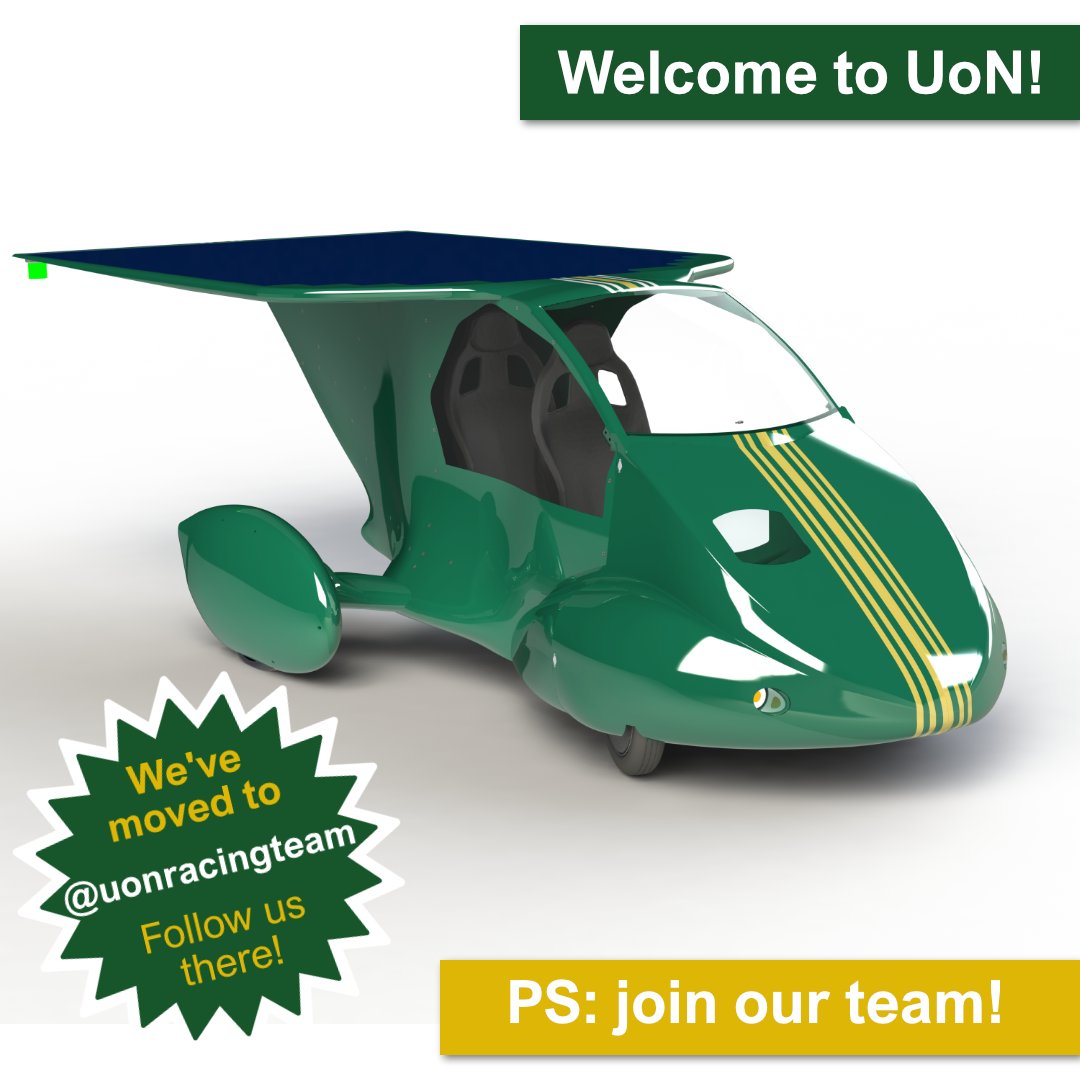 A warm welcome to all new and returning students to Uni of Nottingham 🙌

If electric cars, sustainability or epic adventures are up your street, follow <a href="/uonracingteam/">University of Nottingham Racing Team</a> to find out how to join our team! ⚡️

#weareuon #electric #racing #solarchallenge #formulastudent #innovation