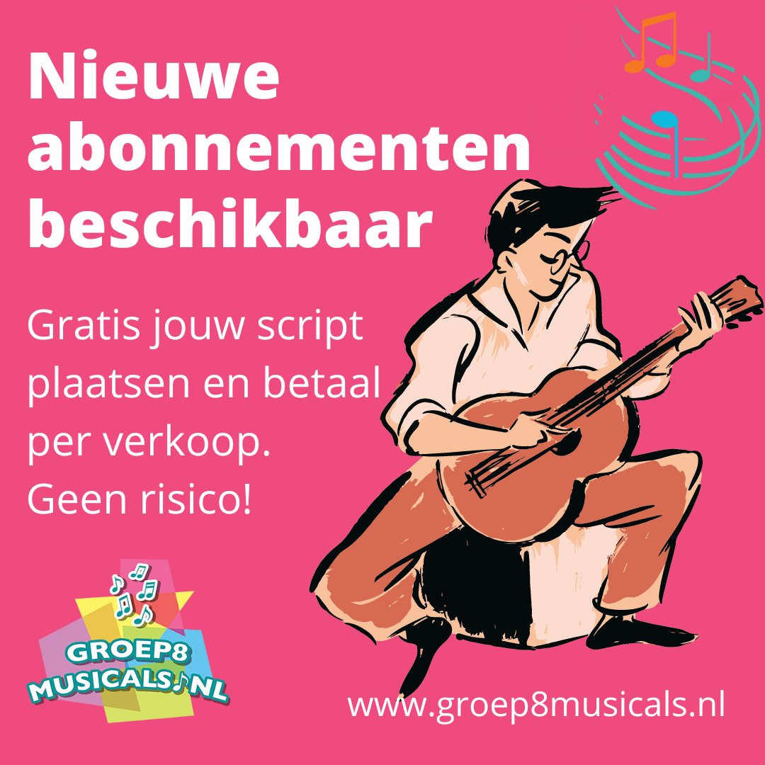 Kijk snel op groep8musicals.nl en start direct met verkopen!