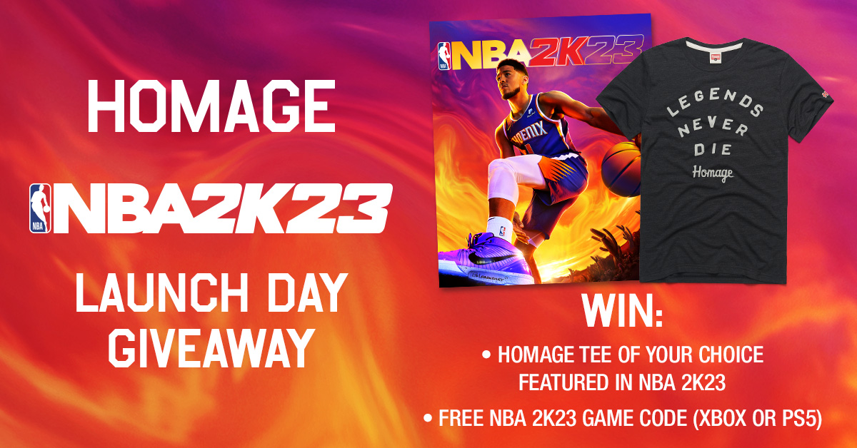 HOMAGE's tweet photo. It's #2KDay so we teamed up with @NBA2K to #giveaway some tees and codes!

HOW TO ENTER:
🏀 Follow us &amp; @NBA2K 
🏀 Retweet &amp; Like this tweet
🏀 Reply with #TeamHomage &amp; #2KDay 

See which tees made the game: https://t.co/SpdsM5SNu4 https://t.co/XgcStWkWnJ