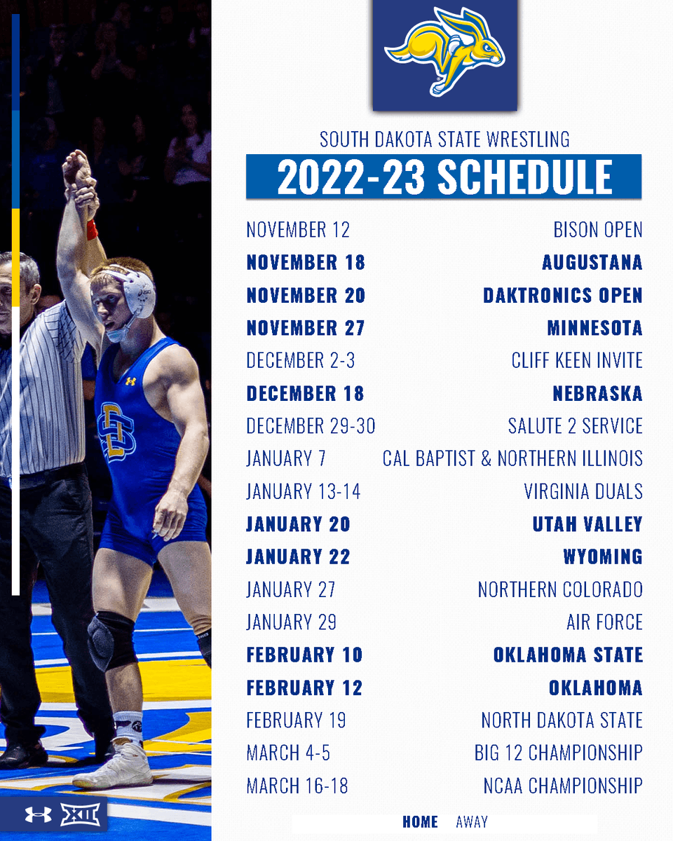 GoJacksWrestle's tweet photo. Mark those calendars - our 2022-23 schedule is here! 🤗

🔗 » https://t.co/PwswrxP9MZ

#GetJacked x #GoJacks 🐰 https://t.co/0Cfwu1diby