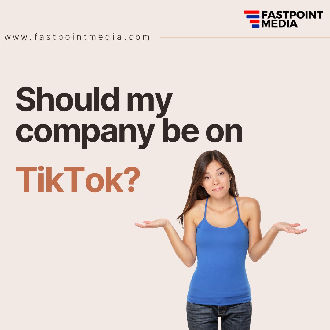 FastPointMedia's tweet image. Contact us to learn if @tiktok_us is right for your company.