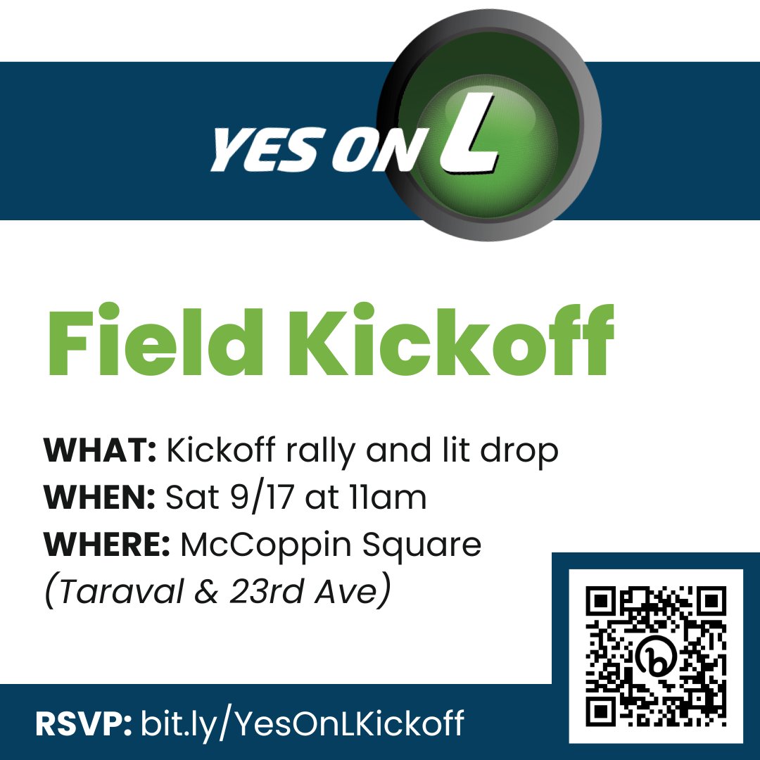 keepsfmoving_'s tweet photo. Join us on Saturday 9/17 at 11am at McCoppin Square in the Sunset for our field kickoff rally and lit drop! 

Help fund better transit, build safer streets, and fight climate change!

Join: @sflabor @TradesSf @RafaelMandelman @walksf @SFTRU @sfbike and many more! https://t.co/ha87fCHgvB