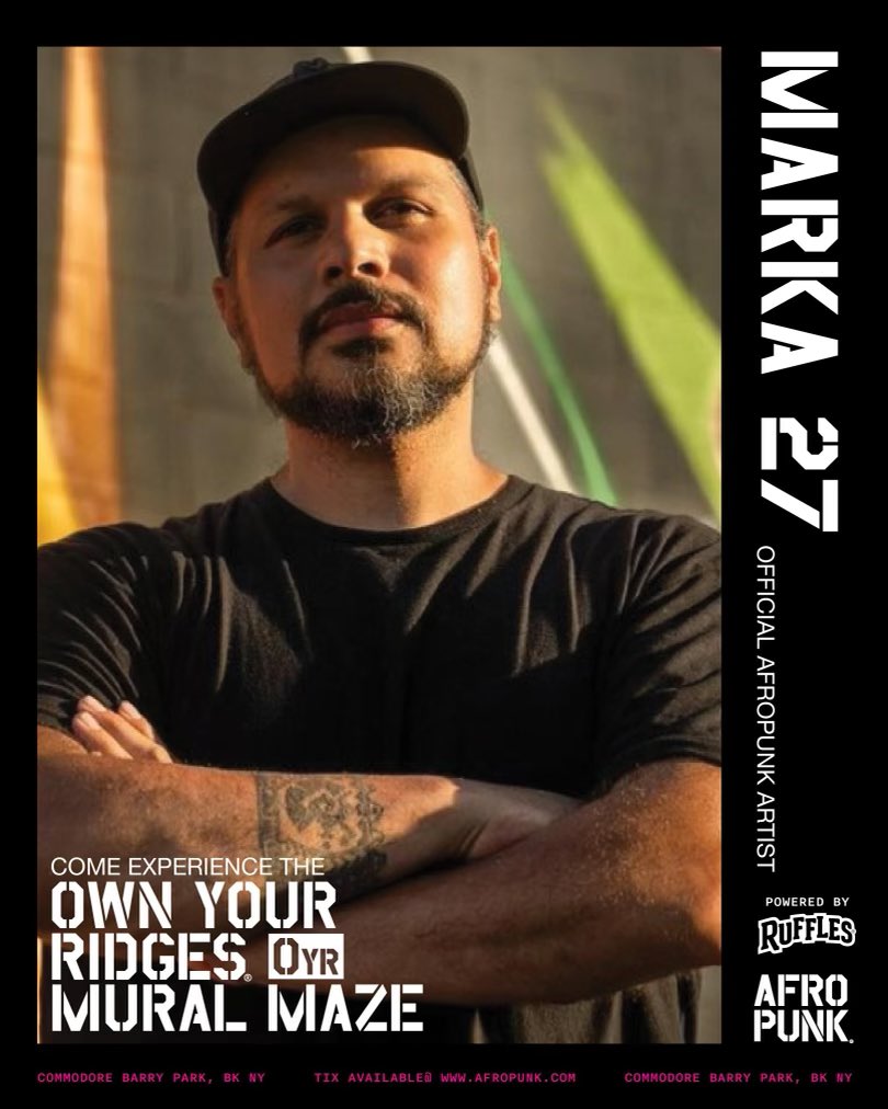 Excited to showcase my work in the #OwnYourRidges Maze powered by  @Ruffles at AFROPUNK BK.  #Ruffles_Partner