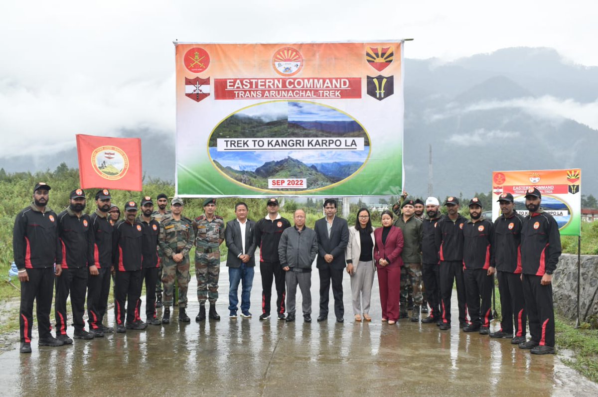 Spearcorps's tweet photo. #ECTTAA2022
@easterncomd Trans Theatre Adventure Activity 2022 commenced with challenging trek of 154 km to Kangri Karpola in scenic Dibang Valley #ArunachalPradesh.Trek was flagged off from Anini in presence of civil & military officials
@adgpi
@MyGovArunachal
@prodefkohima https://t.co/8VcnrGdYfE