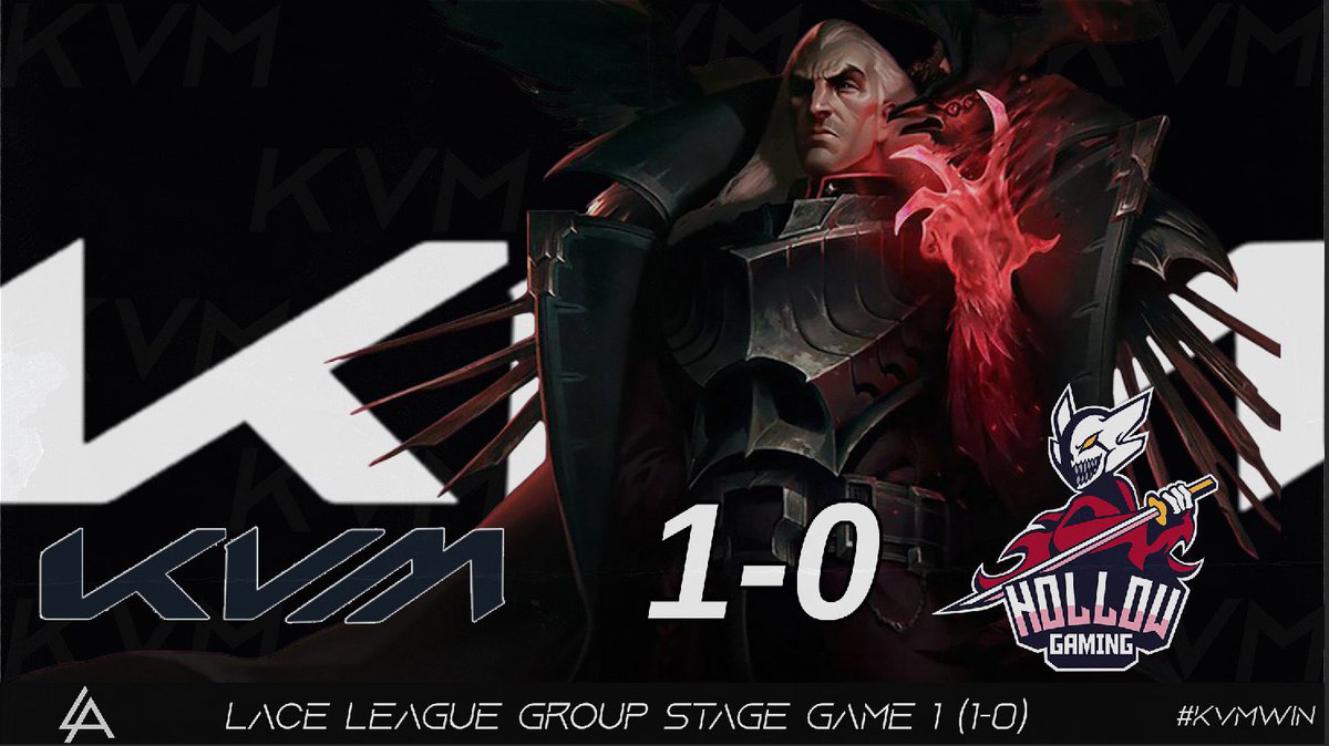 KVMgaming's tweet photo. first victory in @Lace_League (hoping it wasn’t the last one) https://t.co/vZdjI53mKf