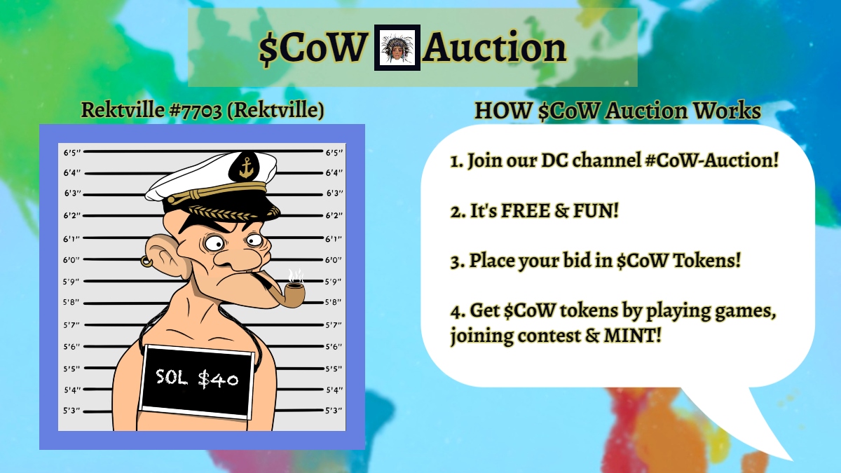 CultureOfWomen's tweet photo. 🔥🔥🔥$CoW auction 🔥🔥🔥

🖼️Item: Rektville #7703 (Rektville) bought on @MagicEden 🤩 
📅Date: 09/09/2022 8 pm UTC!
💰Starting price: 1 000  $CoW tokens!

#nftcollector #Airdrop #NFTCommunity #NFTs #NFTlover #SolanaNFTs #Solana #NFTGiveaway https://t.co/3FvqwtirZ4