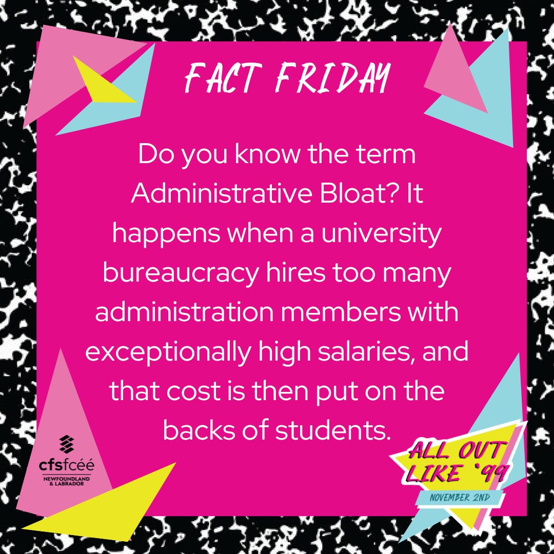 CFSNL's tweet photo. It’s another #factsfriday. Have you heard of the term #AdminBloat? It is very unfair that students have to bear the cost of paying admin staff exceptionally high salaries. Students have the right to #AffordableEducation. https://t.co/wvYCdBqv4U