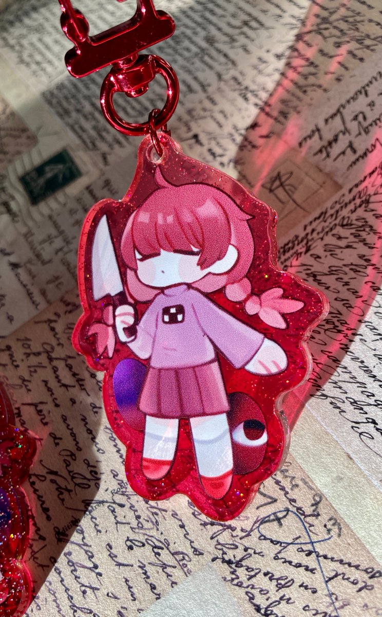 #yumenikki 
好久之前印的，而且也只有印一點點🥺配的扣子還是針筒釦超可愛的
