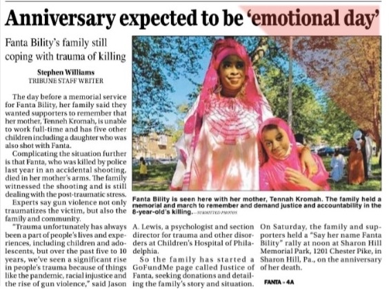 justiceforfanta's tweet photo. Thank you @PhillyTrib for bringing awareness to Fanta's story and giving it the attention it deserves. #justiceforfanta #sayhername #FantasTruth #frontpage https://t.co/2Jjoraf4Bz