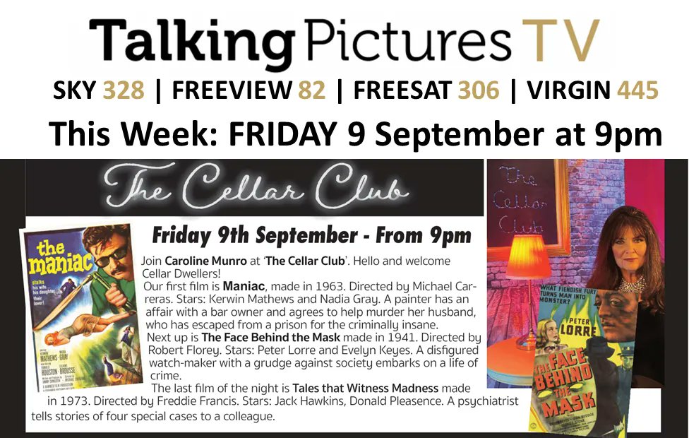 Talking Pictures TV on Twitter "THE CELLAR CLUB with CarolineMunro
