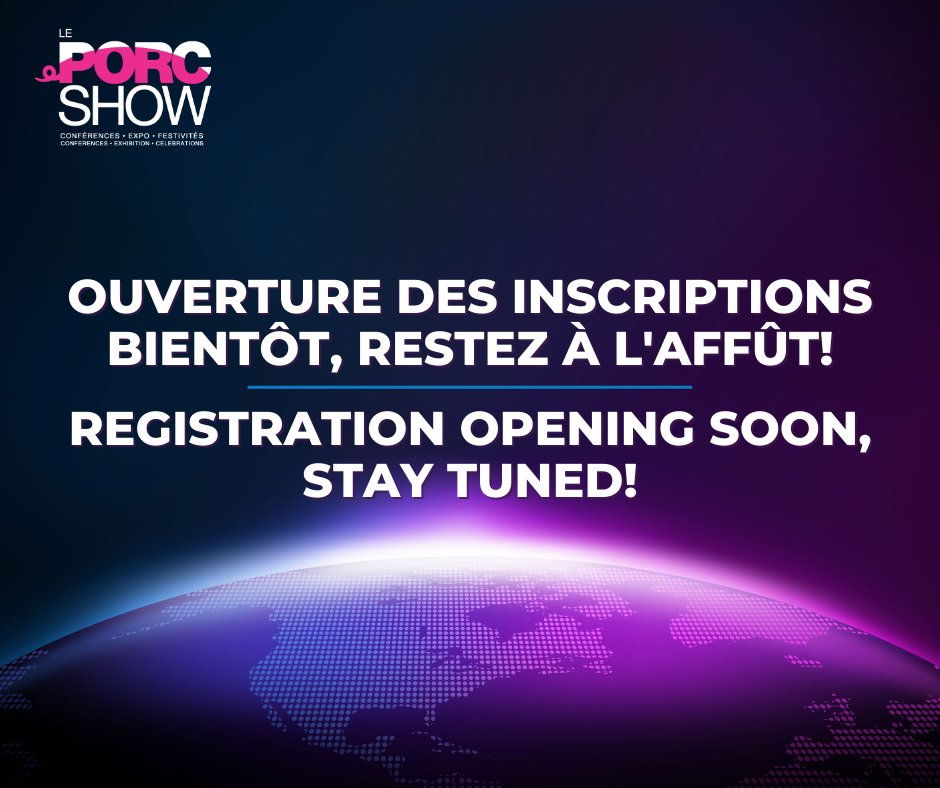 PorcShow's tweet photo. Les inscriptions pour Le Porc Show 2022 ouvriront sous peu. Dans l'attente, nous vous invitons à jeter un œil à notre excellent programme de conférences. 
🐷https://t.co/KKR5Tl2eWX https://t.co/prLooP03zZ