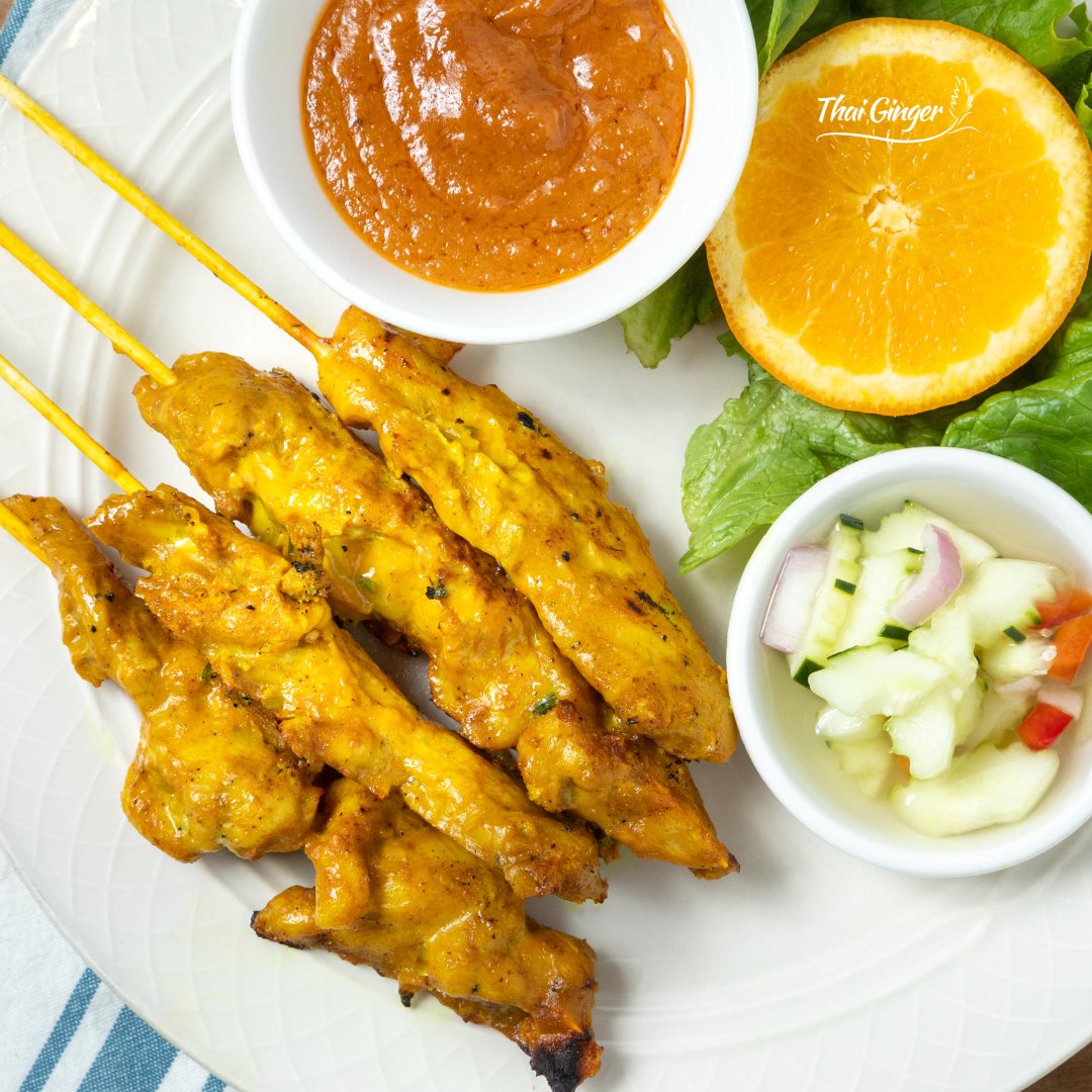 ThaiGinger_WA's tweet photo. Our chicken satay is sure to please! Order this for your next meal with us.
---
#foodie #foodlover #foodphotography #yummy 
#timeforthai #restaurante #healthyfood #thaifood #thaicuisine 
#thaifoodstagram #thaifoodlover #thairestaurant #streetfood 
#healthythaifood #seattlethaifoo https://t.co/5XWhZgKAyZ