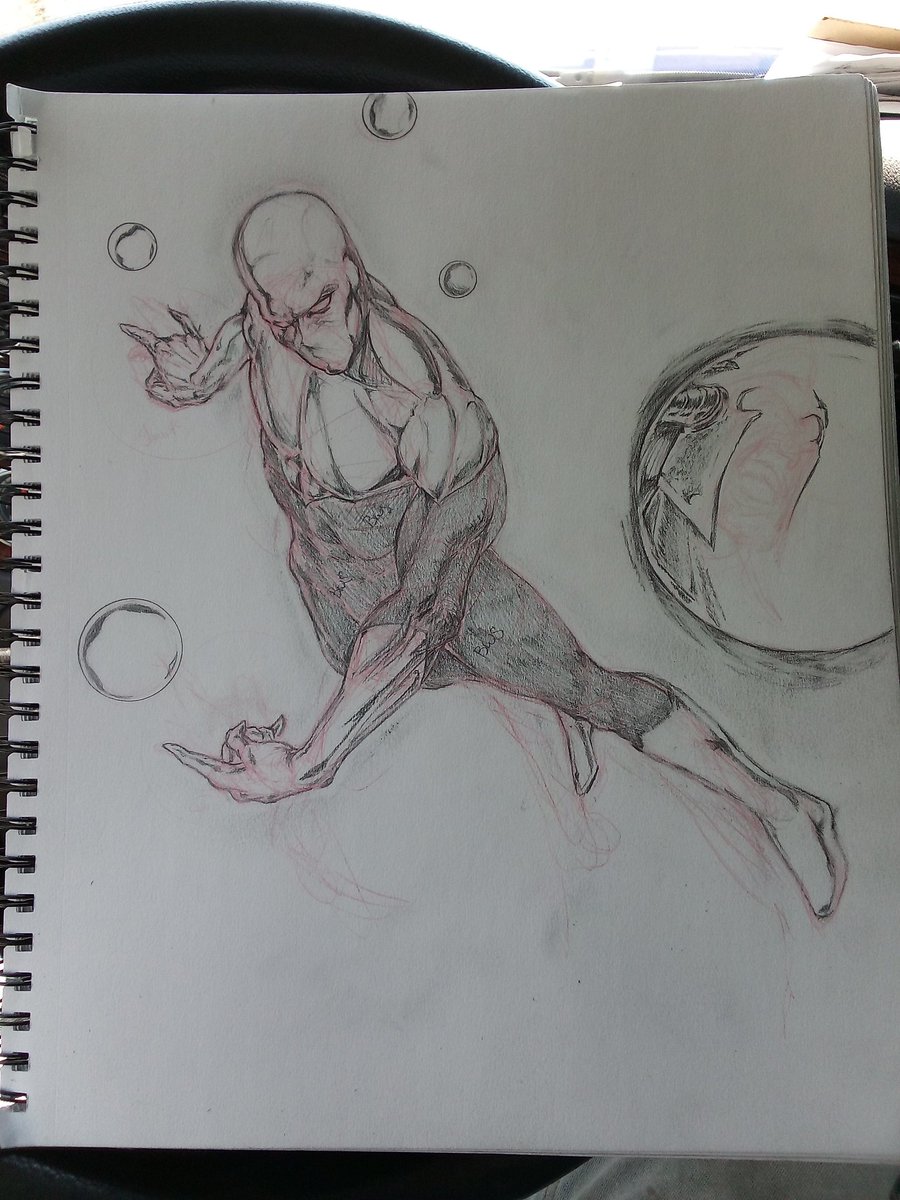 Doomsmith_'s tweet image. WIP sketch of THE ORBITER from @unstoppablecom while working ATM
#indiecomics #smallpress #comicartist #comicart #pencilsketch #sketchbook #Sketchtember2022