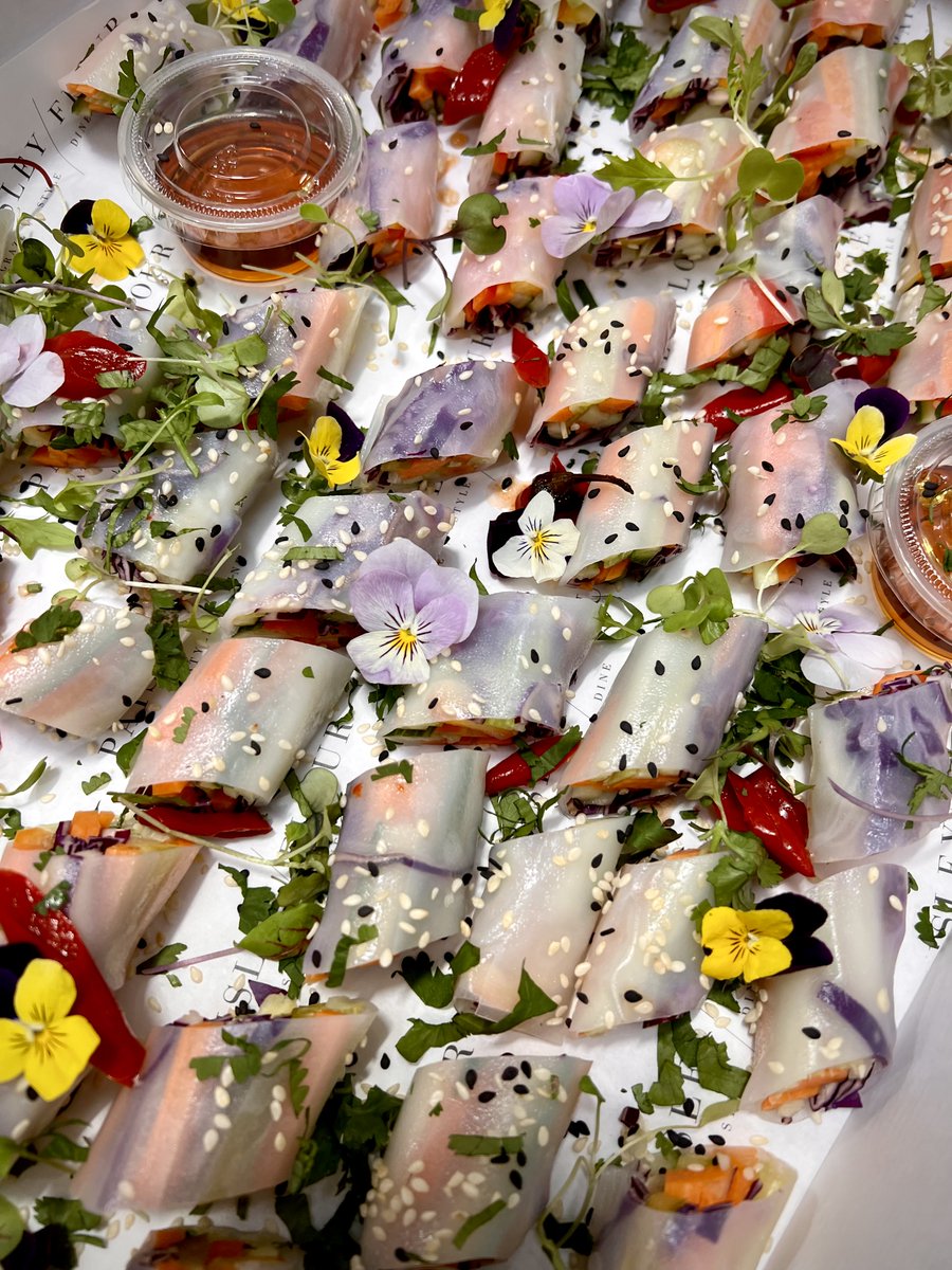 Beautiful Canapés that the team delivered to one of our clients today ✨