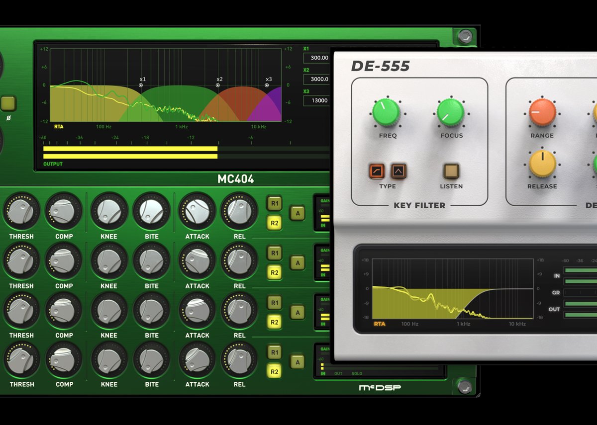 McDSP_PlugIns's tweet photo. Did you know that Real Time Analyzers are now included in the MC2000 and DE555 as a part of our v7.1 update? v7.1 also comes with several performance updates. Head over to our website to get your downloads today!
#McDSP #DE555 #MC2000 #Mixing #Mastering #AudioEngineer #Audio https://t.co/ePPgpPDJrt