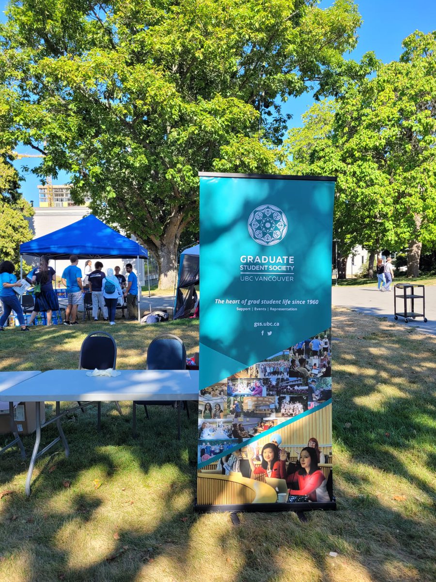ubcgss's tweet photo. Did you attend our GSS Welcome fair last week? What cool new things did you learn about GSS or UBC? Follow us for updates on future events. 

#ubcgss #gss #ubc #grad #grads #ubcevent #gssevent #fair #jumpstart #homecoming #backtoschool #imagineday #welcomeback https://t.co/Hw3cVAzguh