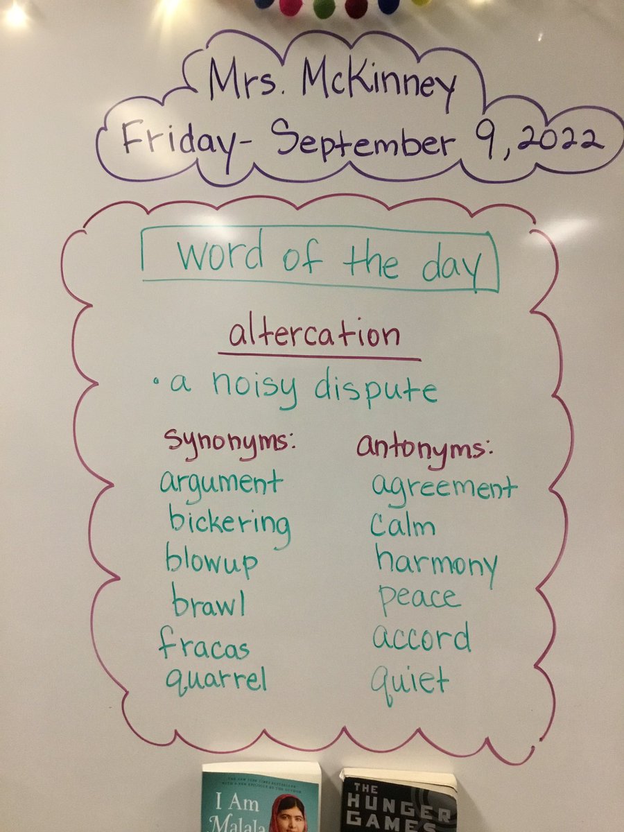 What is your word of the day? Mrs. McKinney’s is altercation. #weareJCPS <a href="/Lassiter_Lions/">Lassiter</a>