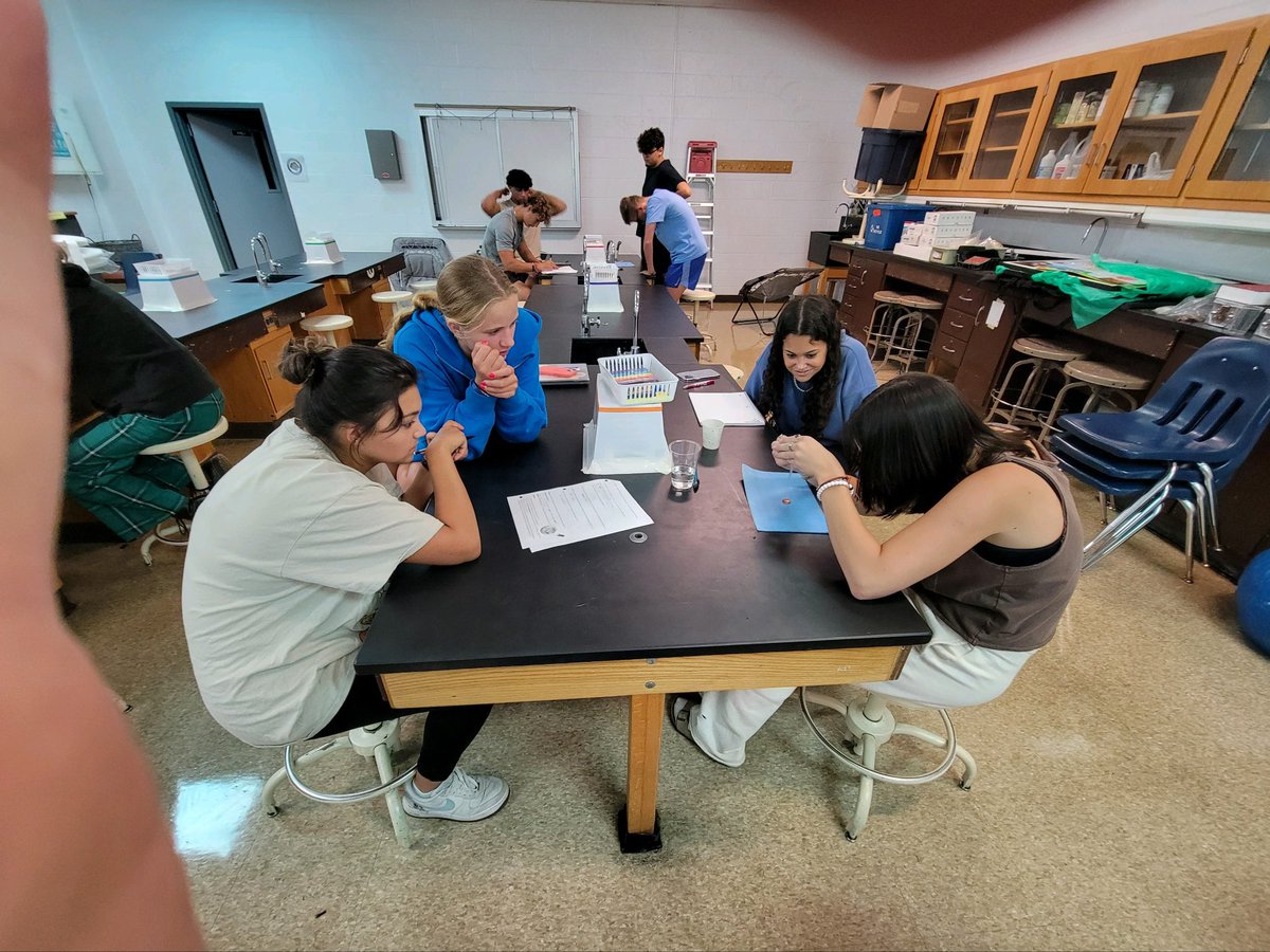 M_villeHS's tweet photo. LAB TIME! Students in AP Bio conduct a statistical experiment using water and a penny. https://t.co/EsLx2ZMp4k
