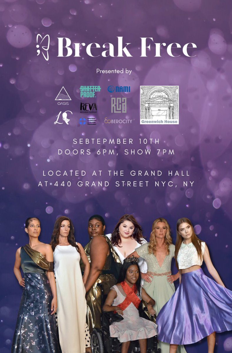 Greenwich_House's tweet photo. We are partnering with @breakfreenyfw during NYFW for a designer showcase featuring fashion &amp; social issues tomorrow at the Grand Hall at 6 pm.
#NYFW #mentalhealth #recovery #selfcare #addictiontreatment #mentalhealthawareness #treatment #support @NAMINEWYORK  @ShatterproofHQ https://t.co/GjAxVT7Ir4