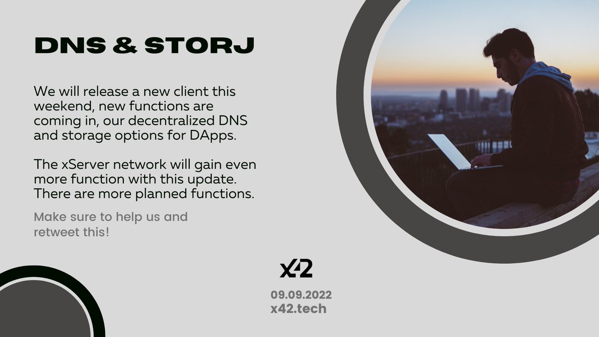 x42protocol's tweet image. We will be integrating @storj into our decentralized xServer network structure, allowing x42 Protocol users to have #dApp backups using only blockchain projects.

Our DNS function is also coming in this next update, you will have your own blockchain-linked DNS.

#Cryptocurency