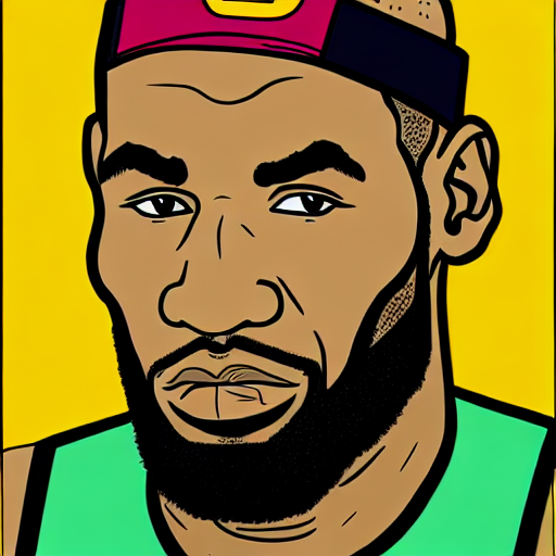 samtimes's tweet photo. I asked AI to paint a portrait of Lebron James in the style of Herge.🤯
#tintin #stablediffusion #LeBronJames #herge #AIart https://t.co/BnriBG5Kos