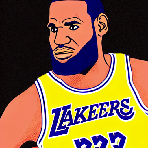 samtimes's tweet photo. I asked AI to paint a portrait of Lebron James in the style of Herge.🤯
#tintin #stablediffusion #LeBronJames #herge #AIart https://t.co/BnriBG5Kos