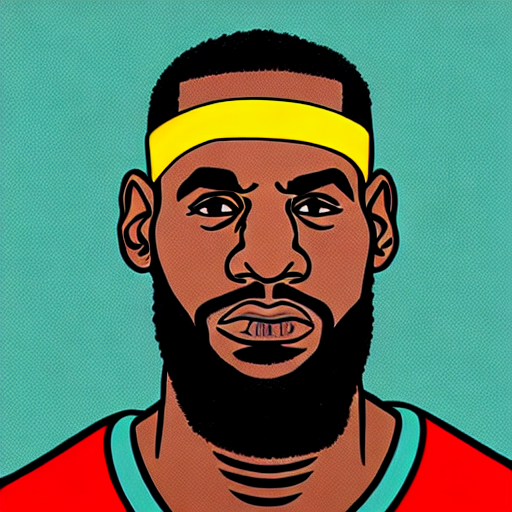 samtimes's tweet photo. I asked AI to paint a portrait of Lebron James in the style of Herge.🤯
#tintin #stablediffusion #LeBronJames #herge #AIart https://t.co/BnriBG5Kos
