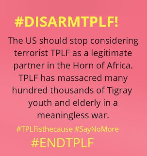 yonast98's tweet photo. The quasi-Nazi #TPLFTerroristGroup beliefs/ideology are based on extreme forms ethnocentrism, and it recklessly worked to pit compatriots against one another.
.@UN @POTUS you have a moral responsibility to #CondemnTPLF and its campaign of terror. #SayNoMore #DisarmTPLF https://t.co/6OCCBaAsa1