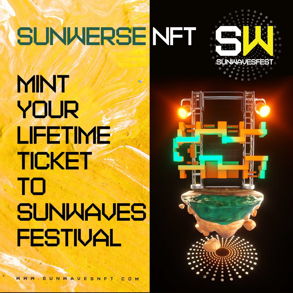 MINT YOUR LIFETIME TICKET TO SUNWAVES FESTIVAL! 
Public mint: Monday 12 Sept. @ 16.00 UTC (21.00 RO)
Price: 0.5 EGLD
Marketplace: @xoxnoNFTs
Join: t.me/SunwavesNFT
ENJOY THE RIDE! 🧵👇